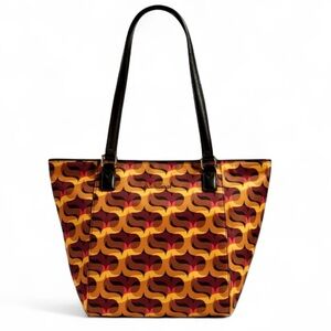 NWT VERA BRADLEY RETIRED Modern Lights Leather Trim Small Ella Shoulder Tote Bag